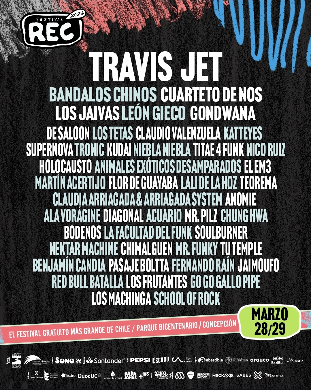 Jet y Bandalos Chinos se suman al lineup de REC 2026