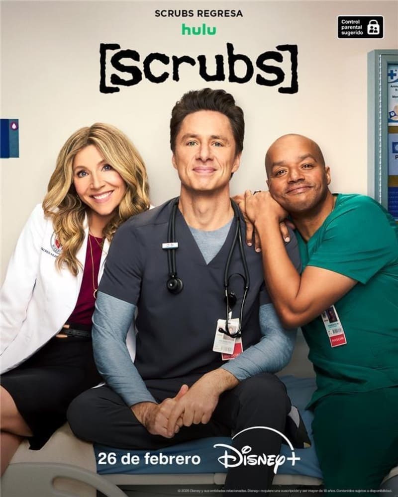 El 26 de febrero llega la primera temporada del revival de Scrubs a Disney+